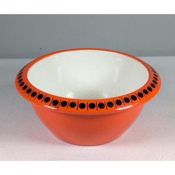 1960s Bright Orange and Black oven proof dish made in Japan, single casserole - Picture 1 of 7